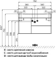 Мебель для ванной комнаты AQUATON Беверли 80