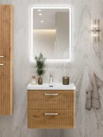 Тумба с раковиной BelBagno Due 50 ручки хром полированный, rovere nature
