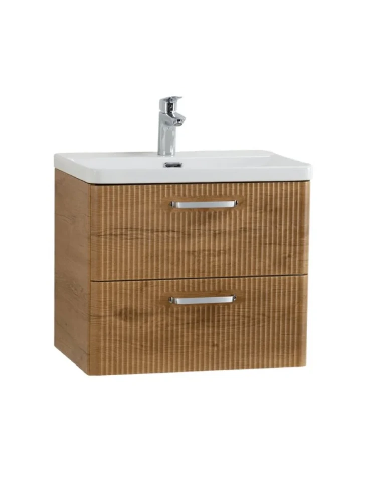 Тумба с раковиной BelBagno Due 50 ручки хром полированный, rovere nature