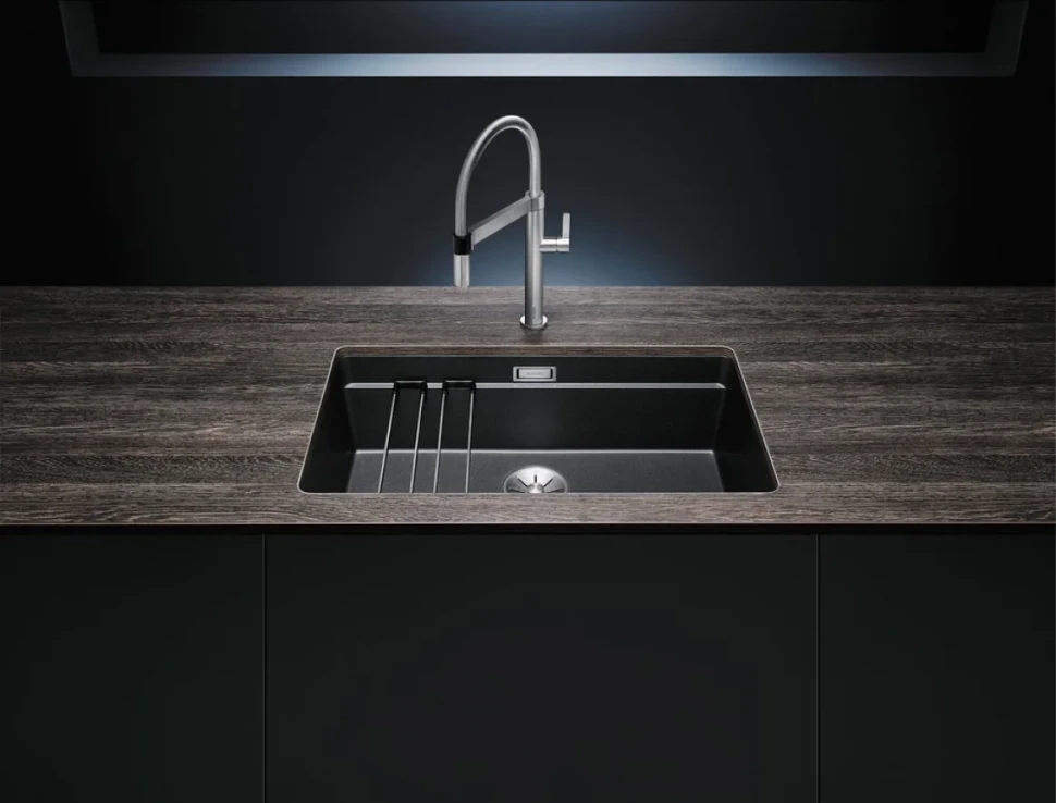 Комплект Мойка Blanco Etagon 700-U антрацит + Измельчитель Bort Alligator X