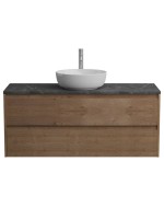 Тумба под раковину со столешницей BelBagno Kraft 120 подвесная, 2 ящика, rrovere tabacco