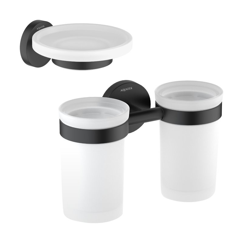 Набор Стакан AQUATEK Европа AQ4117MB + Мыльница AQ4103MB