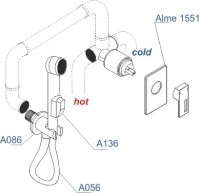 Гигиенический душ Wasserkraft A15156 шланг 100 см