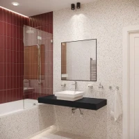 Зеркало Wellsee 7 Rays’ Spectrum 80х80 черное матовое Зеркало Wellsee 7 Rays’ Spectrum 80х80 черное матовое