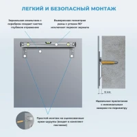 Зеркало Wellsee 7 Rays’ Spectrum 80х80 черное матовое Зеркало Wellsee 7 Rays’ Spectrum 80х80 черное матовое