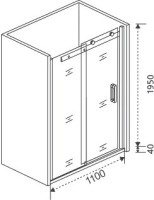 Душевая дверь в нишу Good Door Galaxy WTW-110-C-CH профиль хром