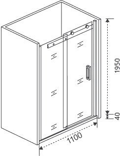 Душевая дверь в нишу Good Door Galaxy WTW-110-C-CH профиль хром