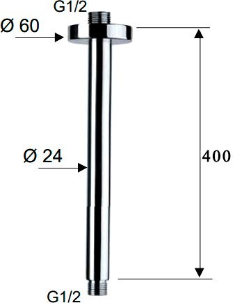 Кронштейн для верхнего душа Remer 347N40 40 см