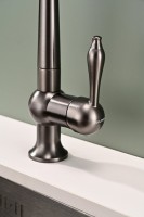 Смеситель для кухни Paulmark Retro Re213226-GM, вороненая сталь