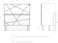 Тумба с раковиной Vigo Geometry 80 напольная, бетон, раковина Como 80