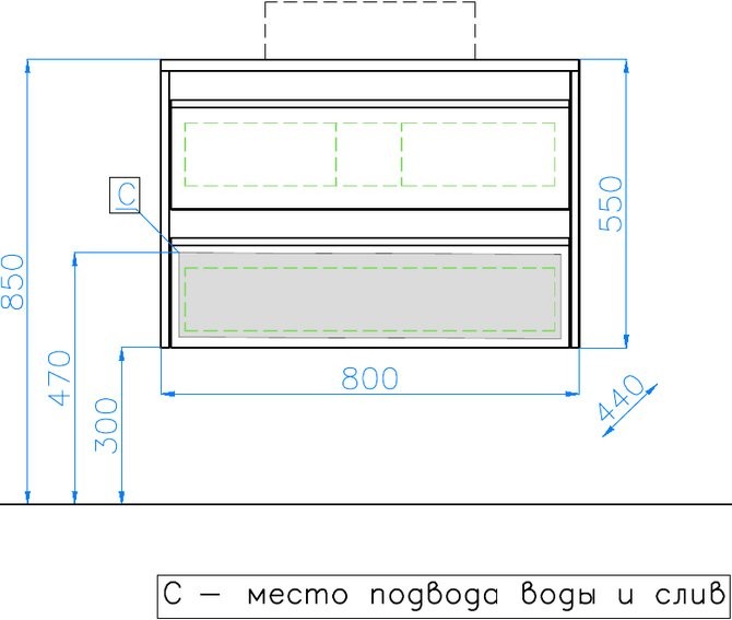 Тумба под раковину Style Line Монако 80 Plus, осина белая