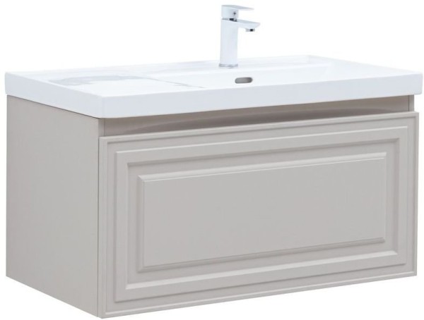 Тумба под раковину без столешницы Aquanet Агата 90 1 ящик, бежевая