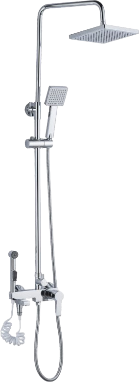 Душевая стойка Haiba HB2416 с гигиеническим душем, хром