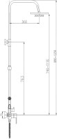 Душевая стойка Haiba HB2416 с гигиеническим душем, хром