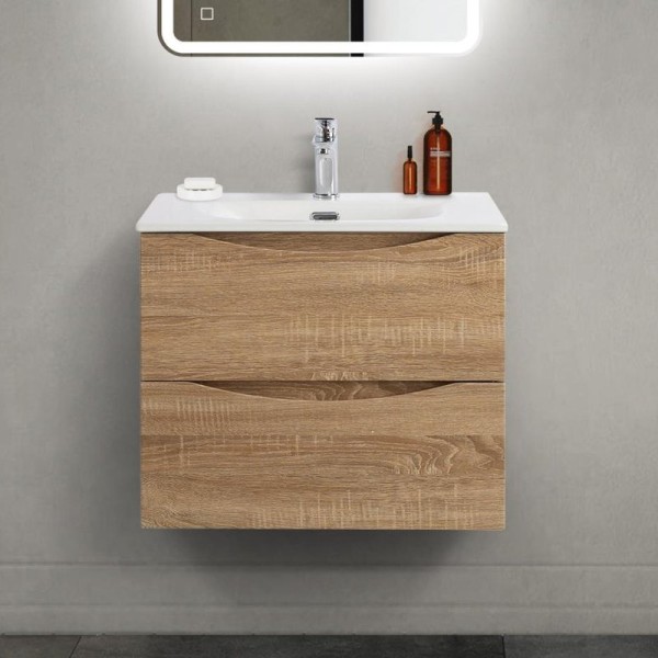 Тумба под раковину BelBagno Marino-cer-mini 60 подвесная, rovere bianco