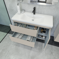 Тумба под раковину без столешницы Caprigo Forte 100 R подвесная, беж лайт