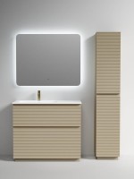 Тумба с раковиной Sancos Folk Floor 100 левая напольная, капучино, раковина CN7014