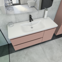 Тумба с раковиной Caprigo Forte 120 R подвесная, пудра