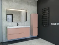 Тумба с раковиной Caprigo Forte 120 R подвесная, пудра