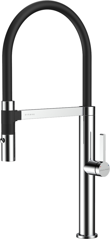 Смеситель для кухни Paulmark Leader Le214101-CR, с гибким изливом, хром