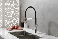 Смеситель для кухни Paulmark Leader Le214101-CR, с гибким изливом, хром