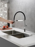 Смеситель для кухни Paulmark Leader Le214101-CR, с гибким изливом, хром