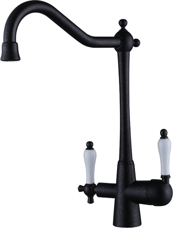 Смеситель для кухни Kaiser Vincent 31844-2 черный мрамор
