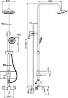 Душевая стойка Lemark Linara LM0460C