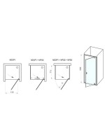 Душевая дверь в нишу Ravak Nexty NDOP1-80 профиль сатин, стекло прозрачное