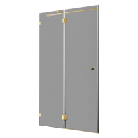 Душевая дверь в нишу Wasserkraft Ems 76H05-TG 120 см, тонированное стекло, фурнитура золото