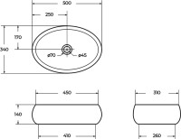 Накладная раковина BelBagno BB1085