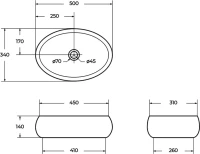 Накладная раковина BelBagno BB1085