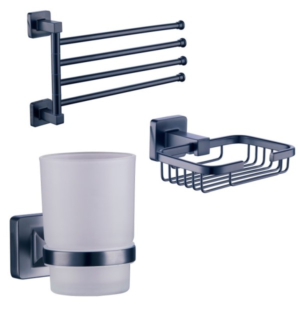 Набор Мыльница Fashun A26 A2602-1-17 + Стакан A26-17 A2606-17 + Полотенцедержатель A26-7 A2614-17