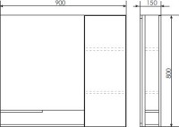 Зеркало Comforty Верона 90 белый дуб