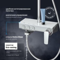 Душевая стойка Teska Niagara NG3501C хром