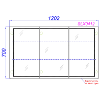 Зеркало-шкаф Aqwella Simplex 120 с подсветкой