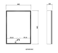 Зеркало-шкаф AQUATEK AQ7603B-MLC 60 с подсветкой