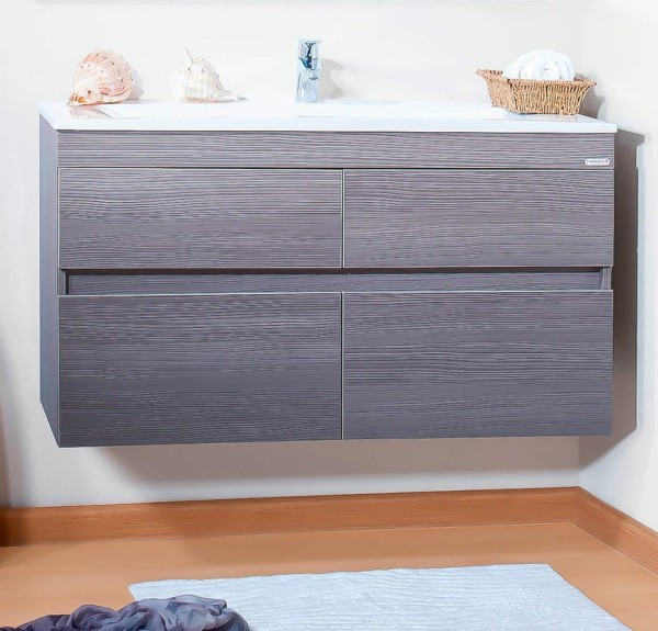 Тумба под раковину Бриклаер Мадрид 110 серая лиственница