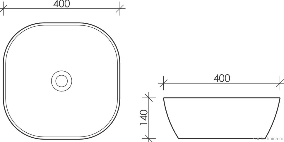 Накладная раковина Ceramicanova Element CN5006