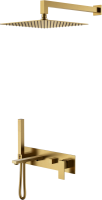 Душевой комплект Boheme Qubic 474-BR С ВНУТРЕННЕЙ ЧАСТЬЮ, bronze