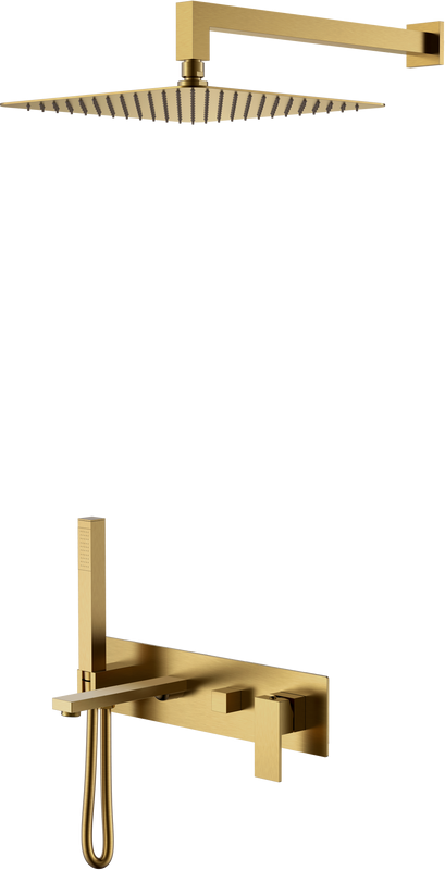 Душевой комплект Boheme Qubic 474-BR С ВНУТРЕННЕЙ ЧАСТЬЮ, bronze