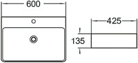 Накладная раковина SantiLine SL-1003MB