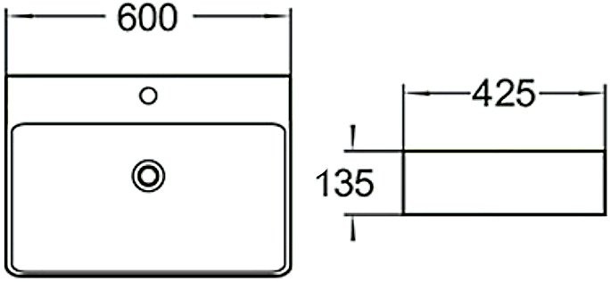 Накладная раковина SantiLine SL-1003MB