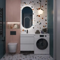 Мебель для ванной комнаты Vigo Urban 60 L 2 ящика, под стиральную машину, белая