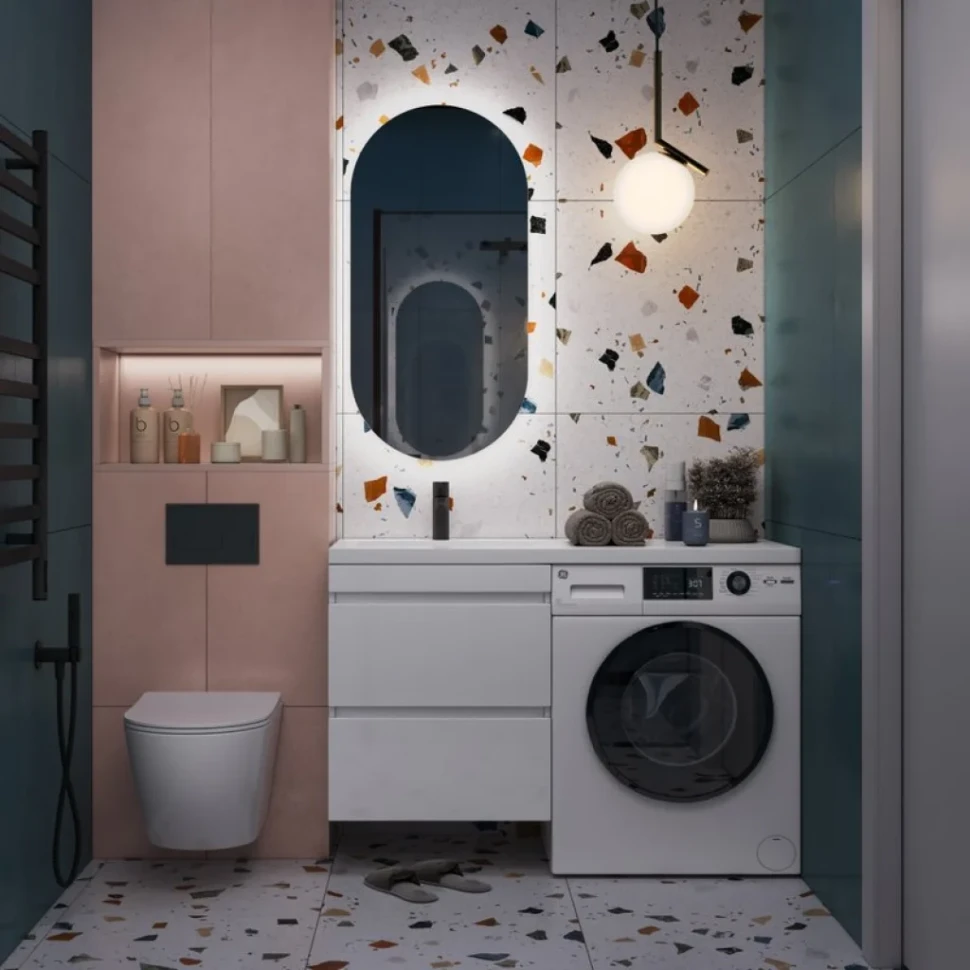 Мебель для ванной комнаты Vigo Urban 60 L 2 ящика, под стиральную машину, белая