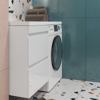 Мебель для ванной комнаты Vigo Urban 60 L 2 ящика, под стиральную машину, белая