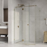 Душевой уголок Wasserkraft Ems 76H10 120х100 см, стекло прозрачное, фурнитура золото