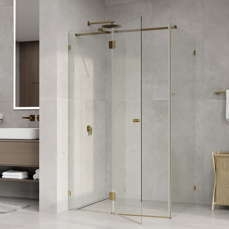 Душевой уголок Wasserkraft Ems 76H10 120х100 см, стекло прозрачное, фурнитура золото