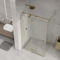 Душевой уголок Wasserkraft Ems 76H10 120х100 см, стекло прозрачное, фурнитура золото