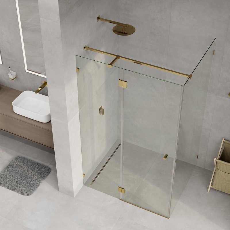 Душевой уголок Wasserkraft Ems 76H10 120х100 см, стекло прозрачное, фурнитура золото